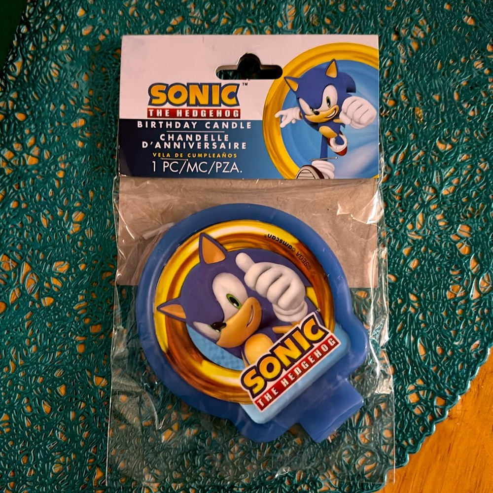 Birthday Candle Sonic The Hedgehog